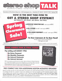Stereo Shop Talk Spring 1995